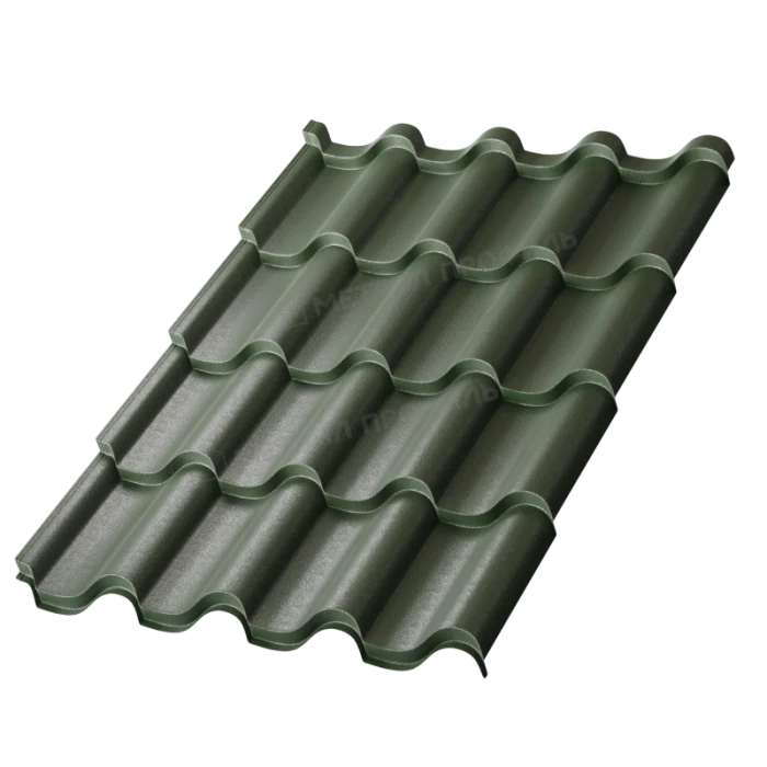 Металлочерепица Металл-Профиль Монтерроса-M 0,5 VikingMP® E RAL 6007 Бутылочно-зеленый